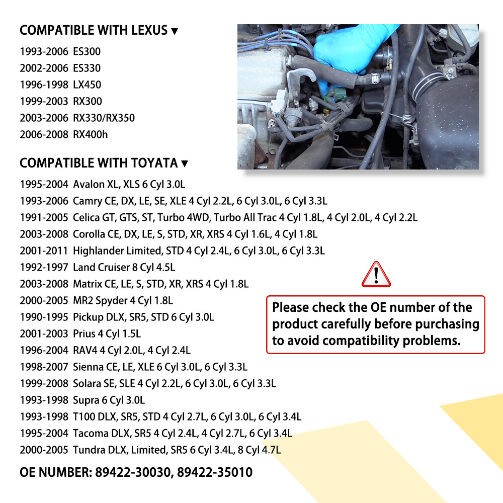 For 2003-2008 Toyota Corolla Engine Temperature Coolant Sensor Water Switch Temp