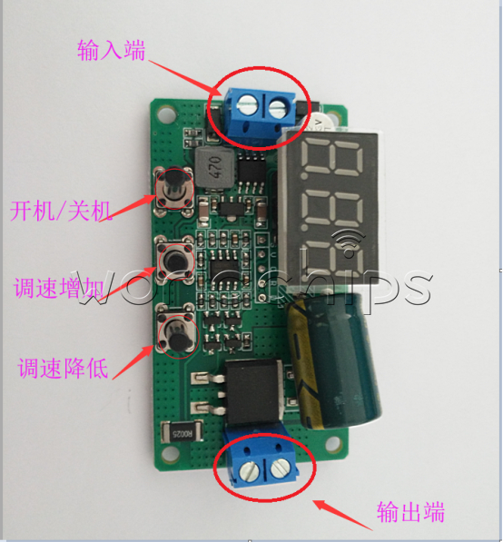 Digital Display DC 8-55V Max 10A PWM DC Motor Speed Regulator Switch Controller
