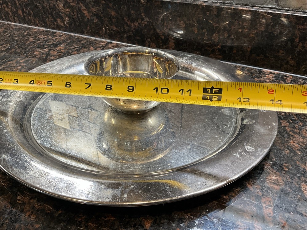 WM Rogers Onieda Silver Plated Chip & Dip Tray