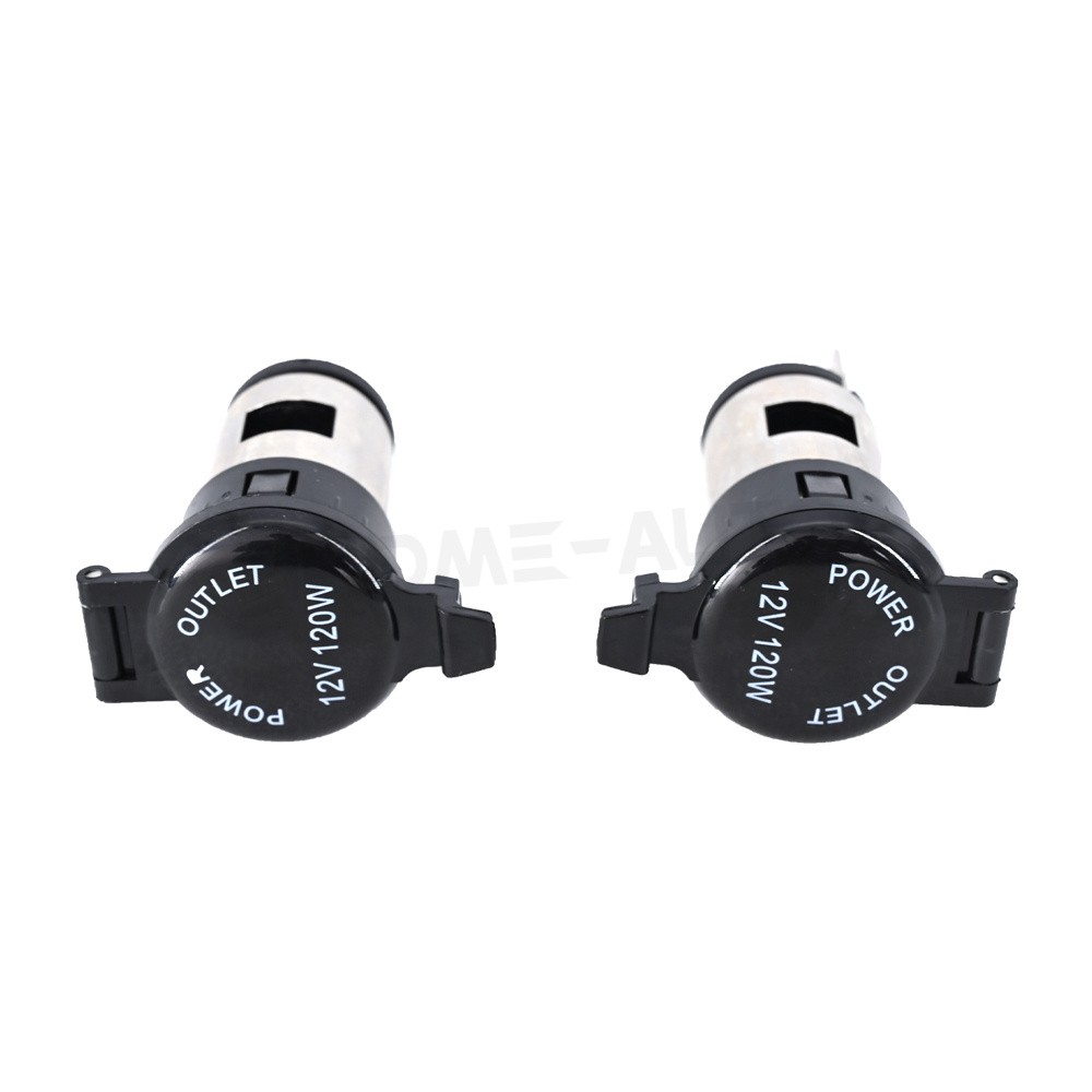 Pair DC 12V 120W Car Cigarette Lighter Female Power Outlet Socket Replacement