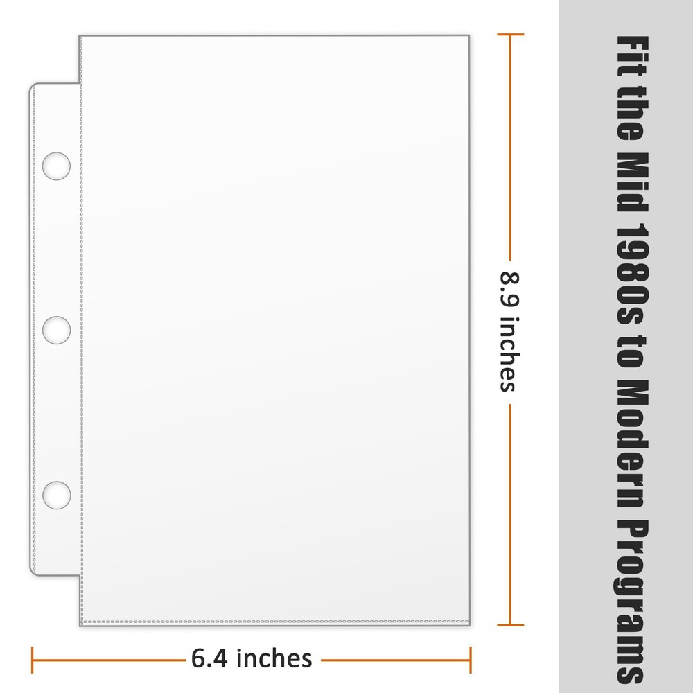 Page Protectors for Broadway Play Program and Theater Programs, 50 Sheet Prot...