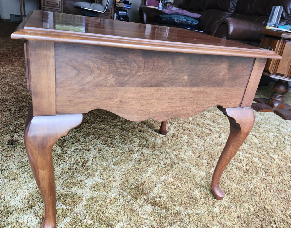 Jamestown Sterling Queen Anne side table with drawer