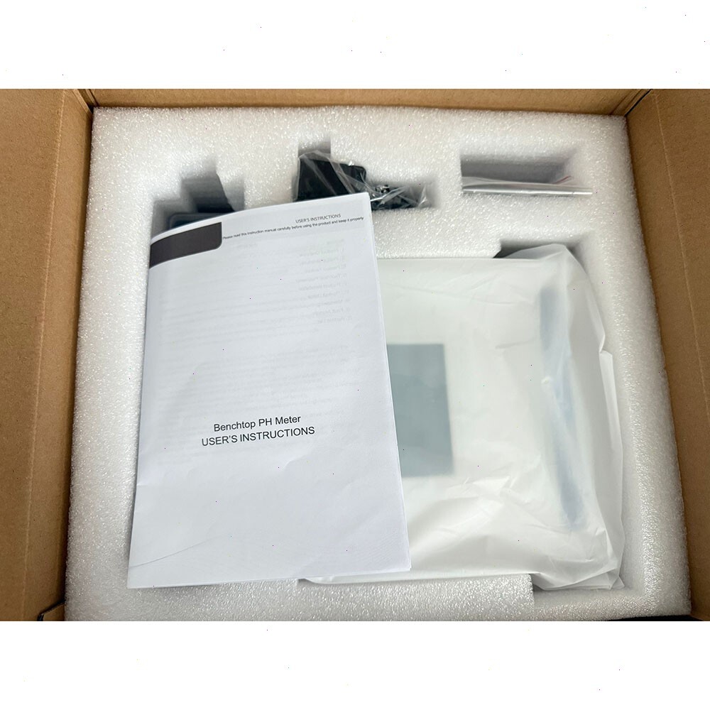 Benchtop PH Meter with PH Buffer Powder 2 Ponit Calibration E-201-C Electrode