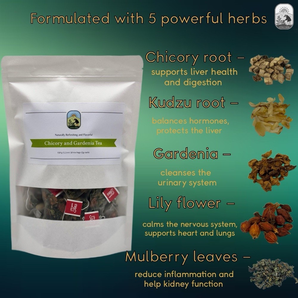 chicory and gardenia tea
