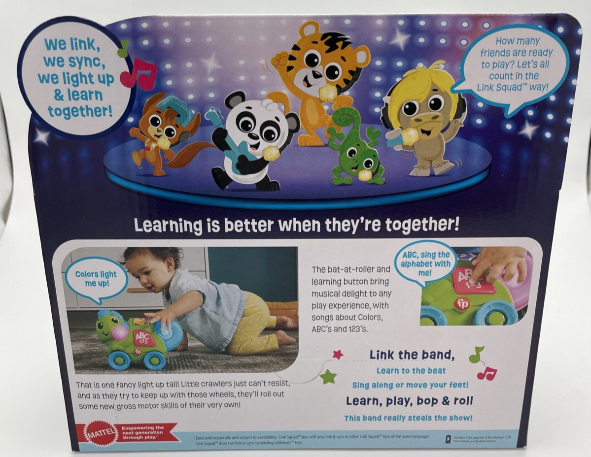 Fisher Price Link Squad Crawl n Colors Chameleon Interactive Learning FREE SHIP