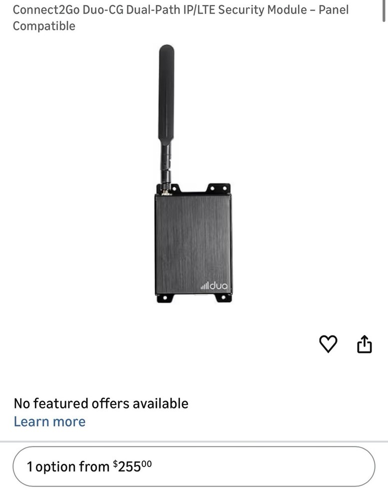 Connect2Go Duo-CG Dual-Path IP/LTE Security Module – Panel Compatible