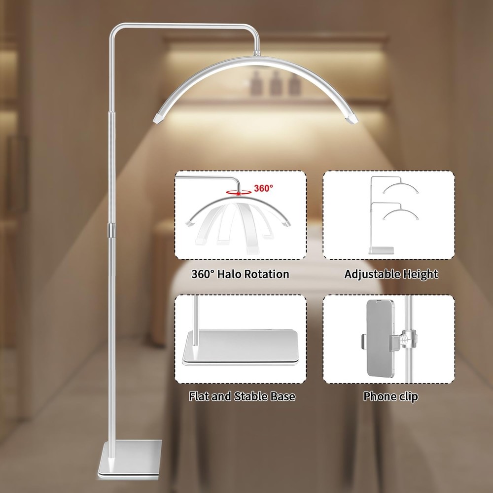 Lash Light for Eyelash Tech-Esthetician Ring Lantern, Half Moon Light