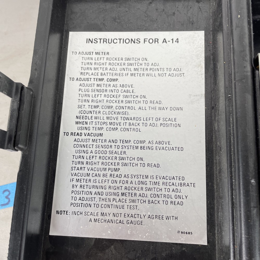 ANNIE Model A-14 Vacuum Analyzer B091