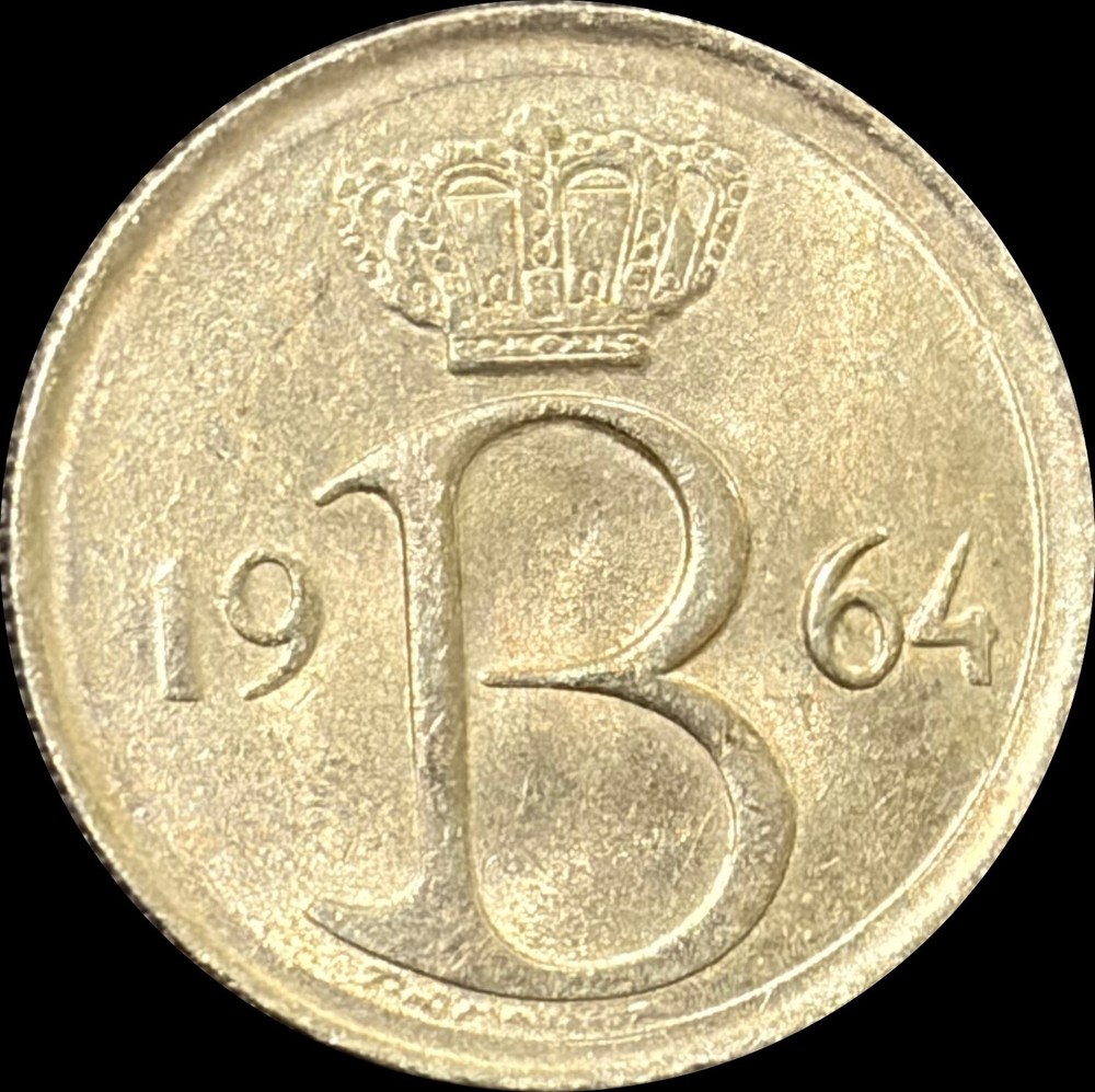 1964 Belgium 25 Centimes - Beautiful Coin - #A-059-B