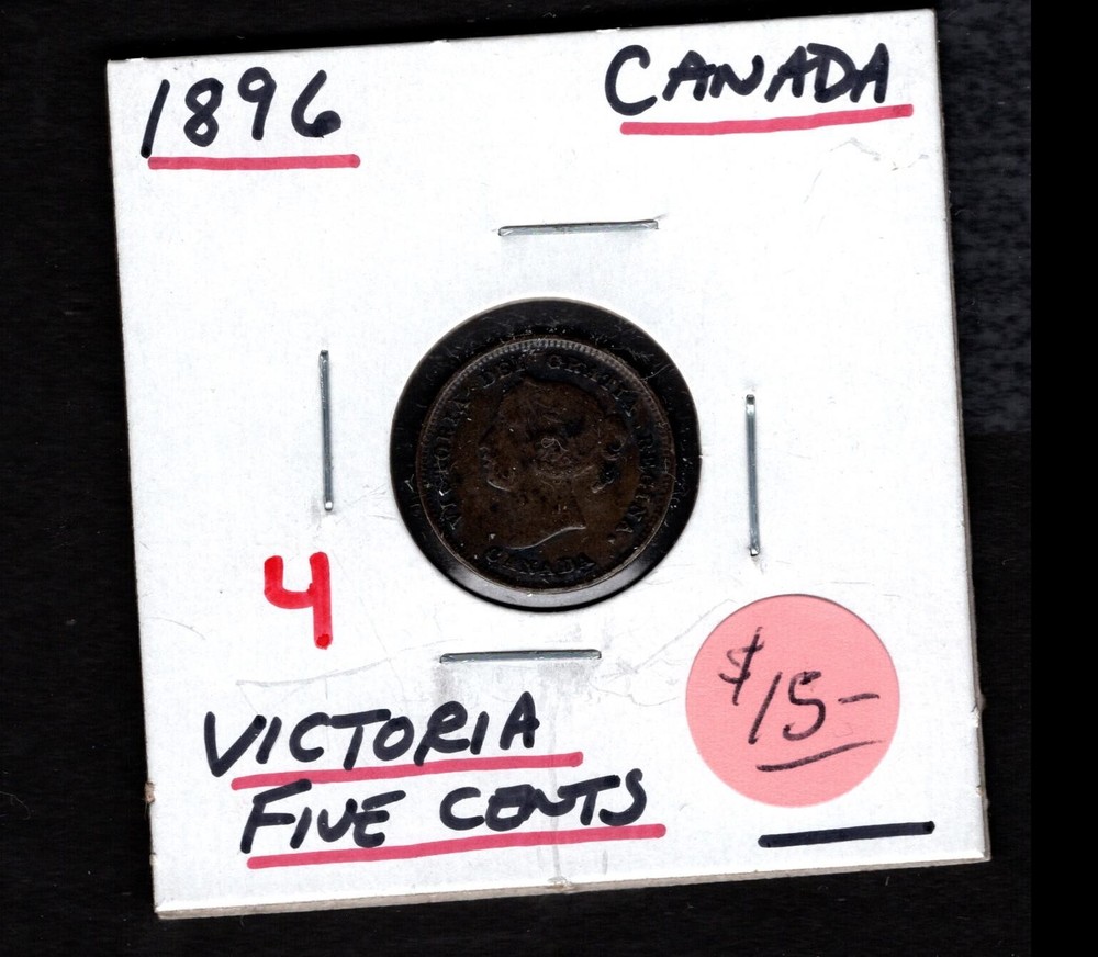 1896- Canada- Victoria Five Cents