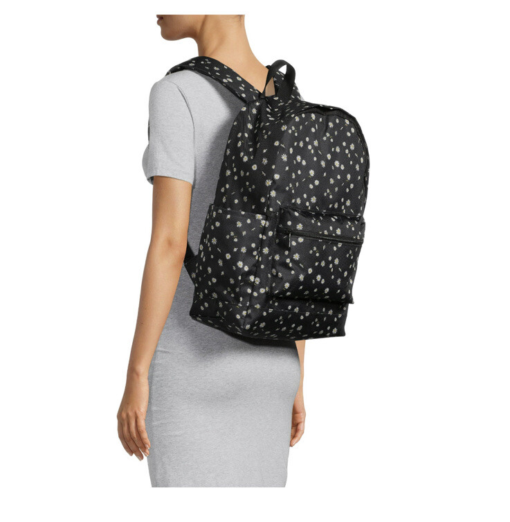 16.5” SCHOOL BACKPACK BOOKBAG - DAISYS | BLACK