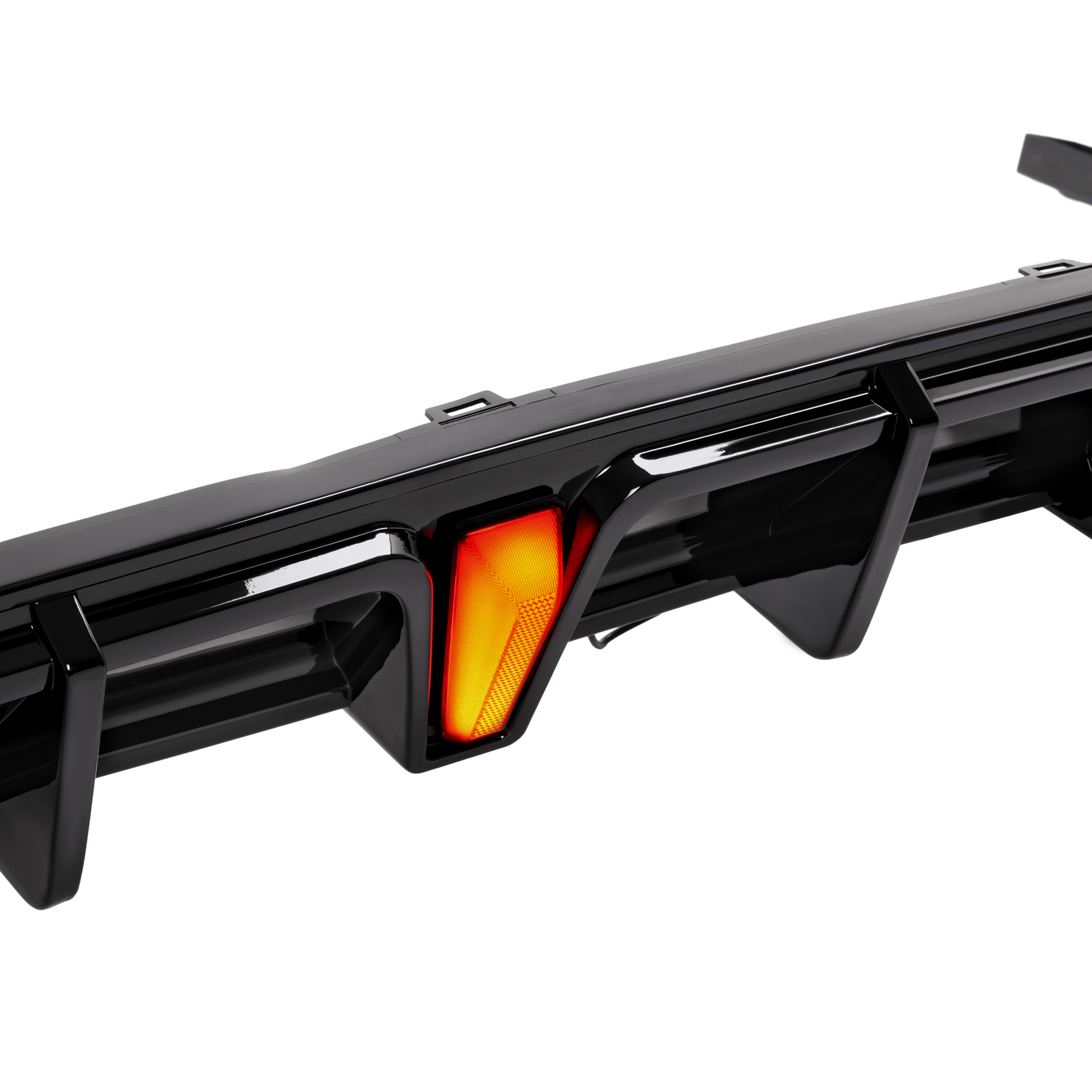 Rear Black Bumper Diffuser Lip Spoiler & Light For Honda Accord 2018-2022