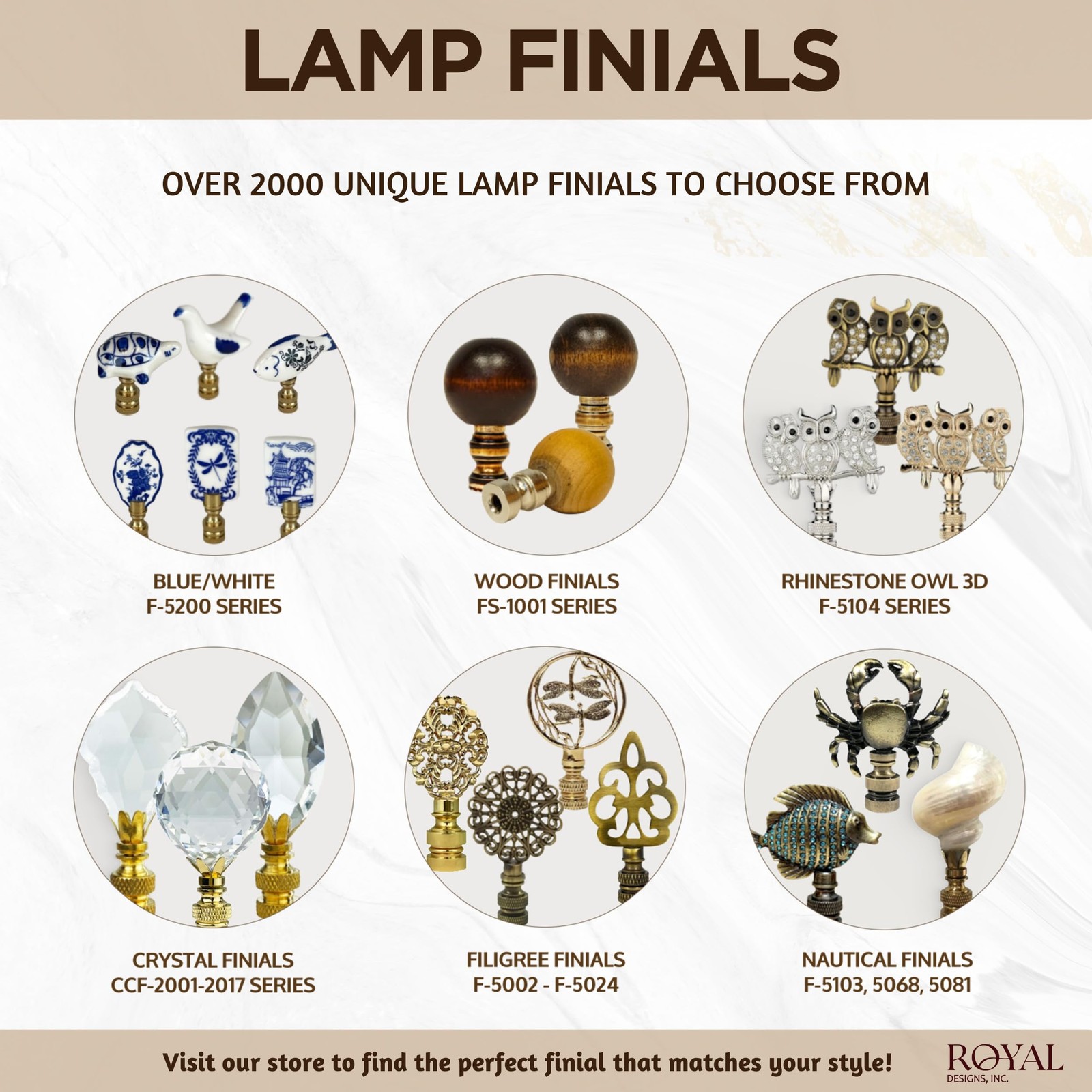 Royal Designs Rectangle Bell with Bottom Gallery Inverted Corner Designer Lamp