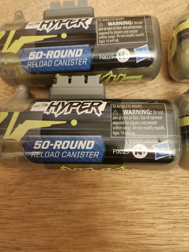 Nerf Hyper Blaster 50round (4pack)=200)pack Refill Reload Canister F0025
