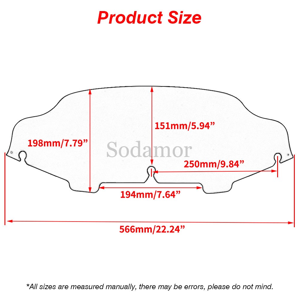 For Harley Touring Electra Glide FLHTC 1996-2013 6" Wave Windscreen Windshield