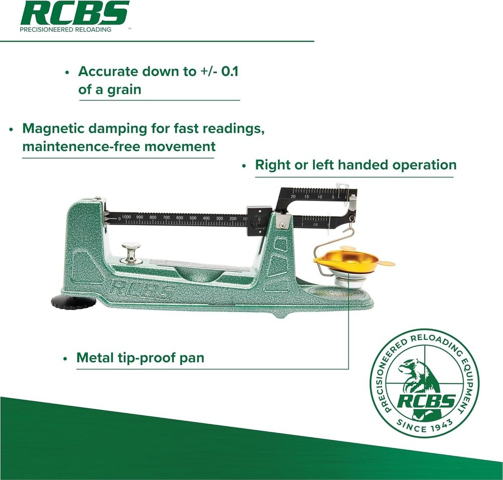 M1000 Mechanical Scale, Precision Mechanical Reloading Scale with 1000 Grain ...