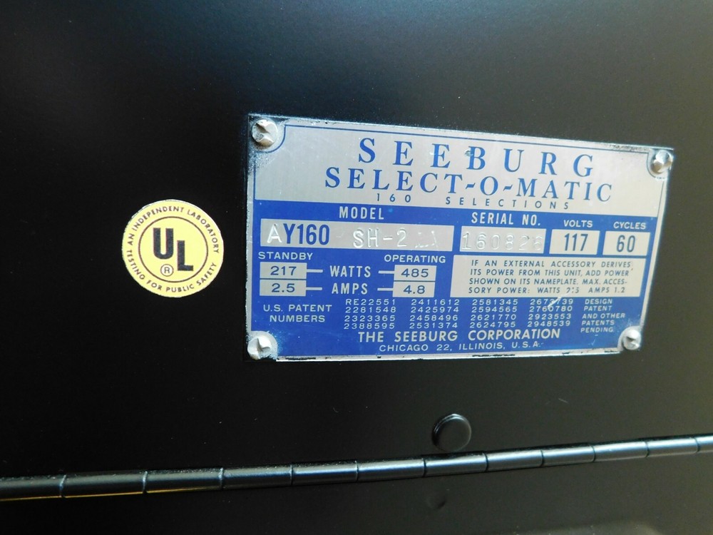 Seeburg, Jukebox Label, Jukebox Decal