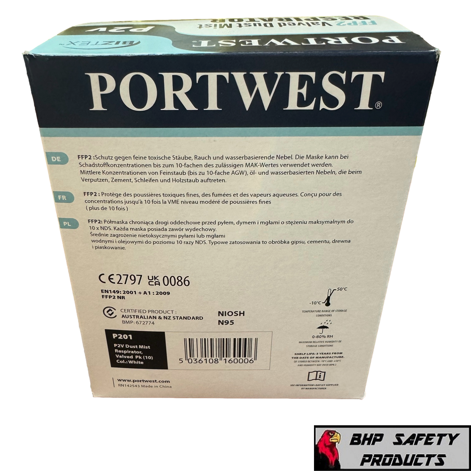 10x N95 Face Mask Dust Particulate Respirator Protection with Breathing Valve