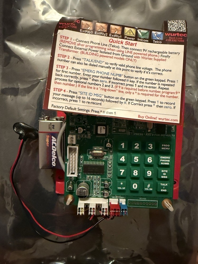 Wurtec S3 Communicator with Push Button. Tested and Working
