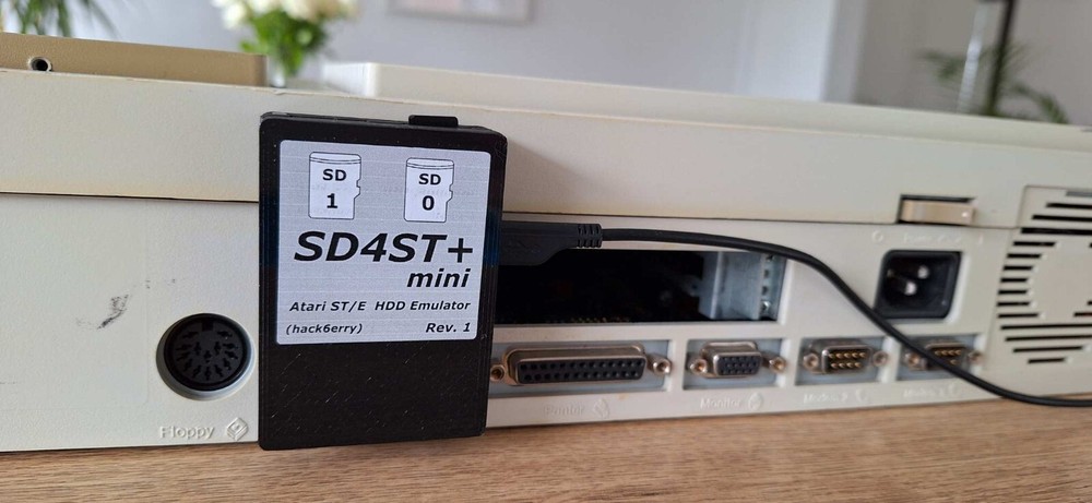 SD4ST+ Mini hard disk drive HDD for Atari ST STE 2x micro SD card + RTC