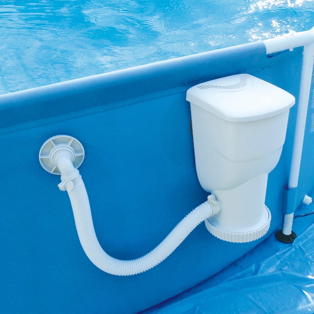 SUMMER WAVES 15 FT ROUND ACTIVE FRAME ABOVE GROUND POOL, BLUE *DISTRESSED PKG