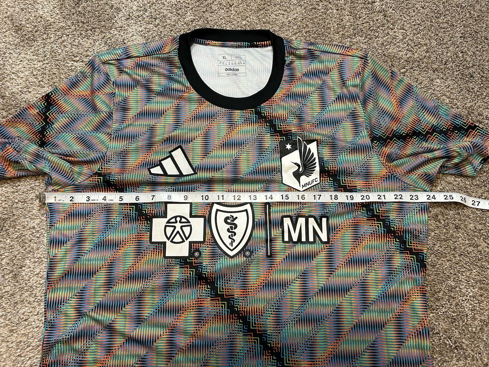 adidas Pre-Match Jersey Mens XL Minnesota United FC MLS Hispanic Celebration