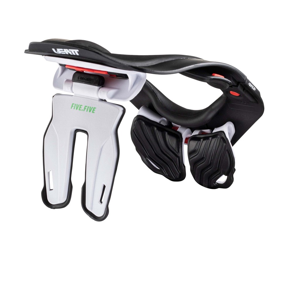 LEATT 5.5 Motorcycle Neck Protector Black White CE Certified