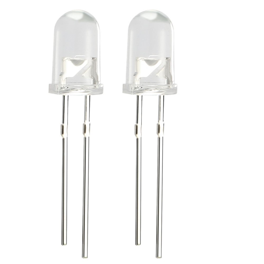 40pcs 5mm Dia White LED Diode Light Electronics Component Emitting Light 3-3.4V