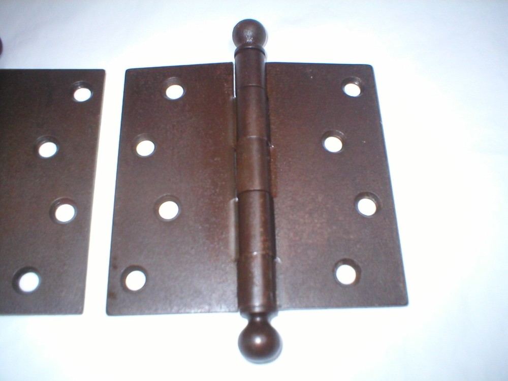 Antique Ball Tipped 4 5/16" Hinge Pair
