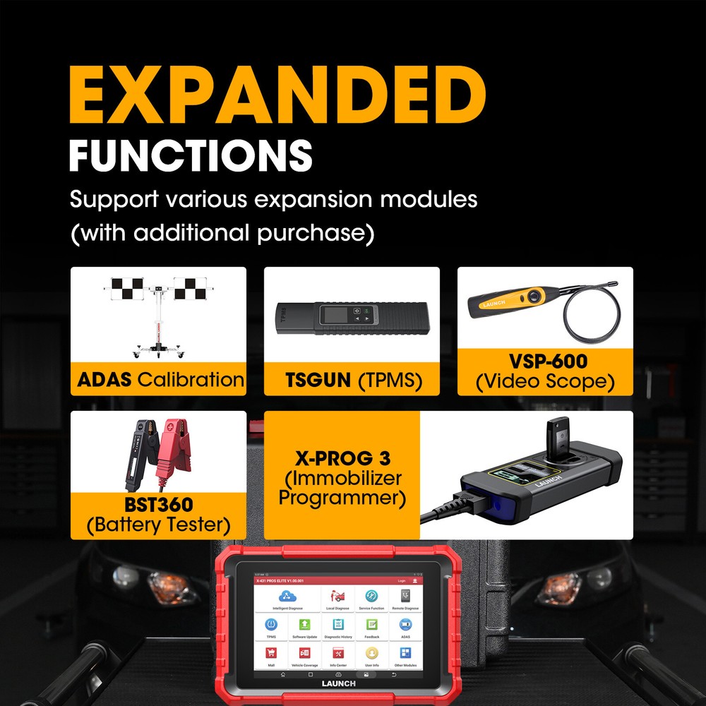 LAUNCH X431 Pros Elite V Pro3S+ Bidirectional Car Diagnostic Scanner Key Coding