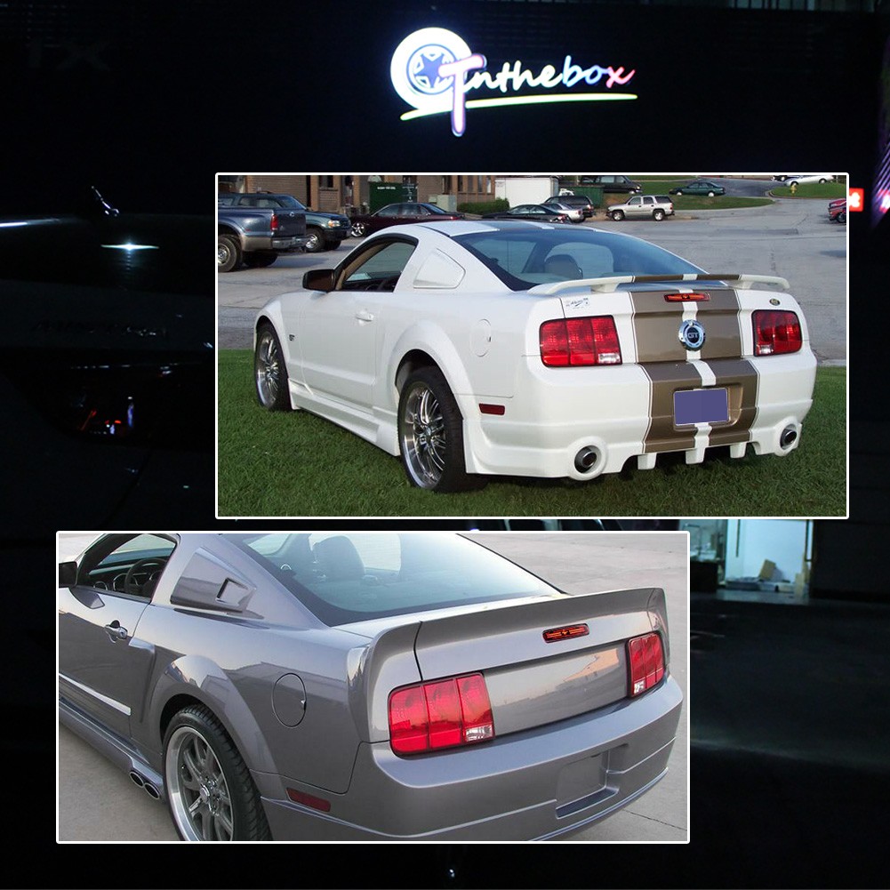 Smoked Lens Pony Red LED Third 3rd Brake Stop Light For 2005-2009 Ford Mustang