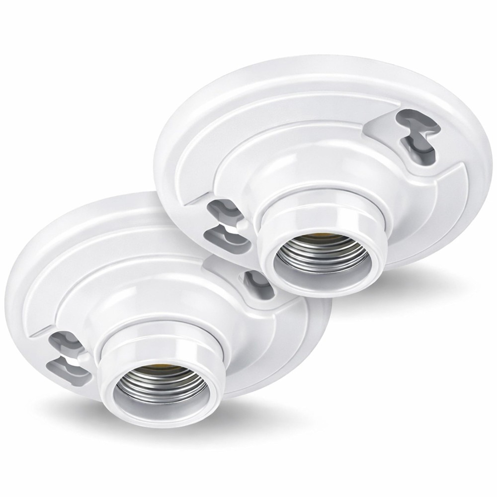 2 Keyless Plastic Lamp Holder Socket Holder for Ceiling Lighting