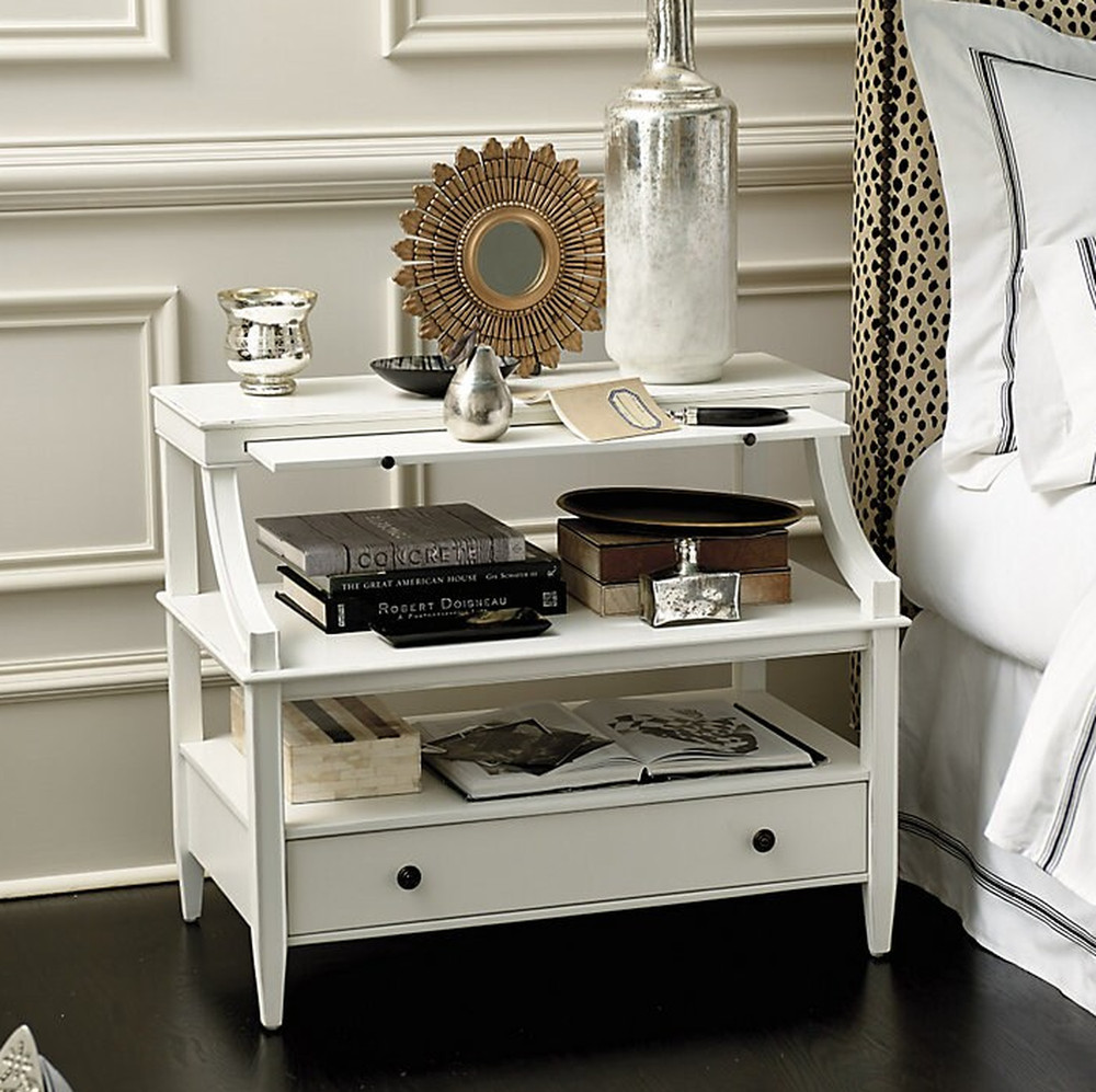 Ballard Designs Sidney Open 1-Drawer Nightstand - Navy