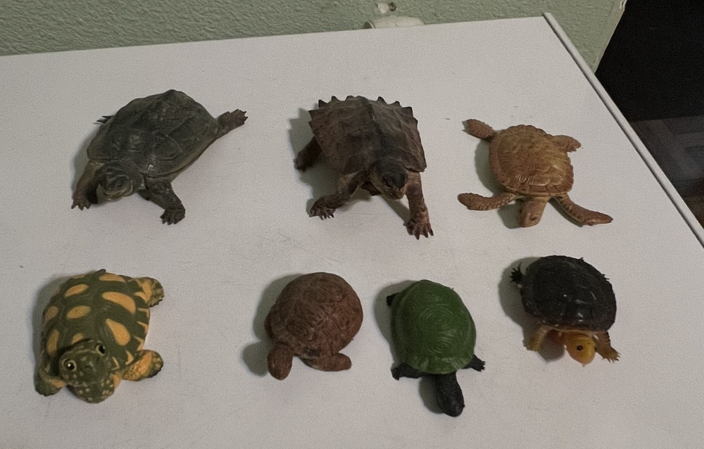 Seven Different Turtle Figurines