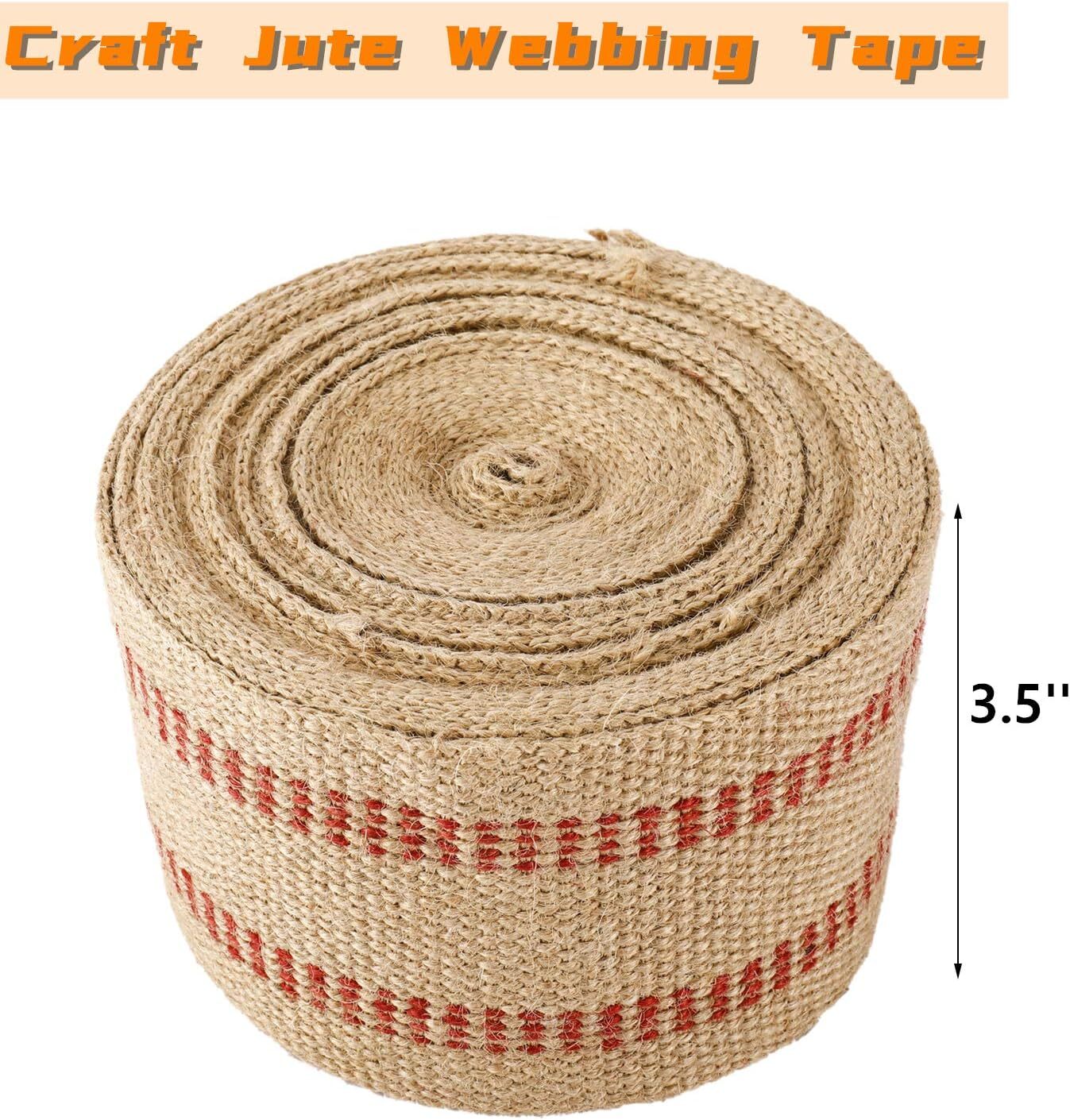 3.5"x10Yd Upholstery Jute Webbing Thickened Jute Chair Webbing Furniture Webbing