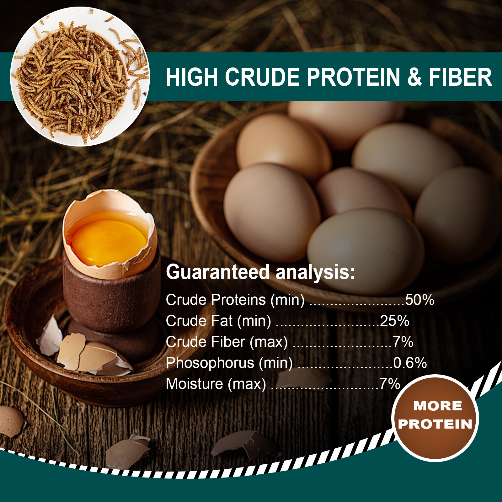 Dried Mealworms Bulk Non-GMO Organic for Wild Blue Bird Food Chickens Hen Treats