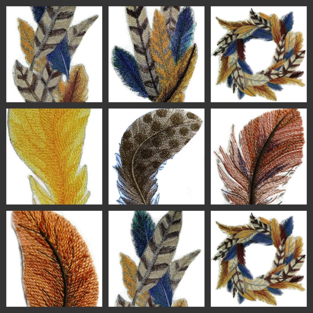 Nature Weaved in Threads, Amazing Feather [ Elegant Etching Feather ][Custom and