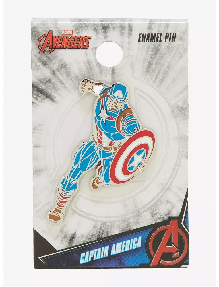 Marvel Captain America Comic Book Pose Enamel Pin