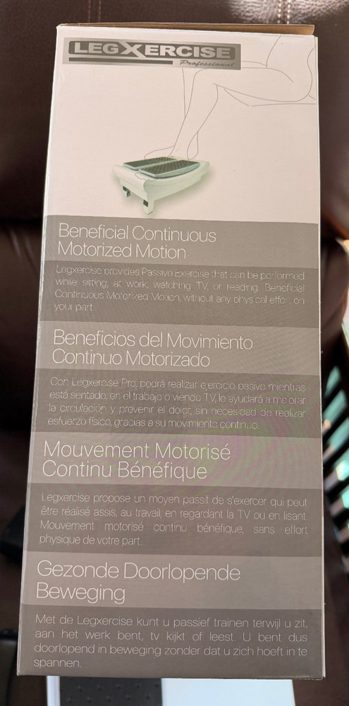 LegXercise Pro Motorized Leg Activator Machine with REMOTE And Adapter - White