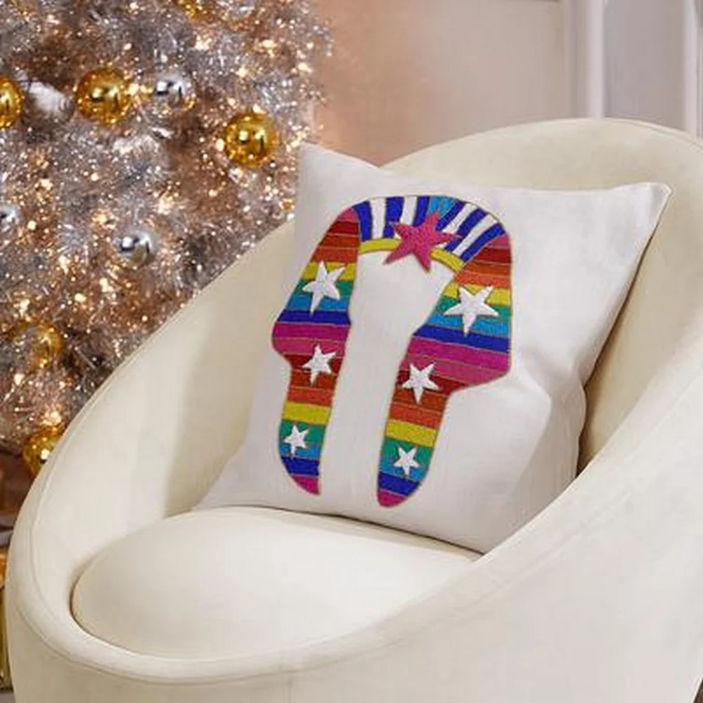 Jonathan Adler Sphinx Beaded Pillow 50x50cm