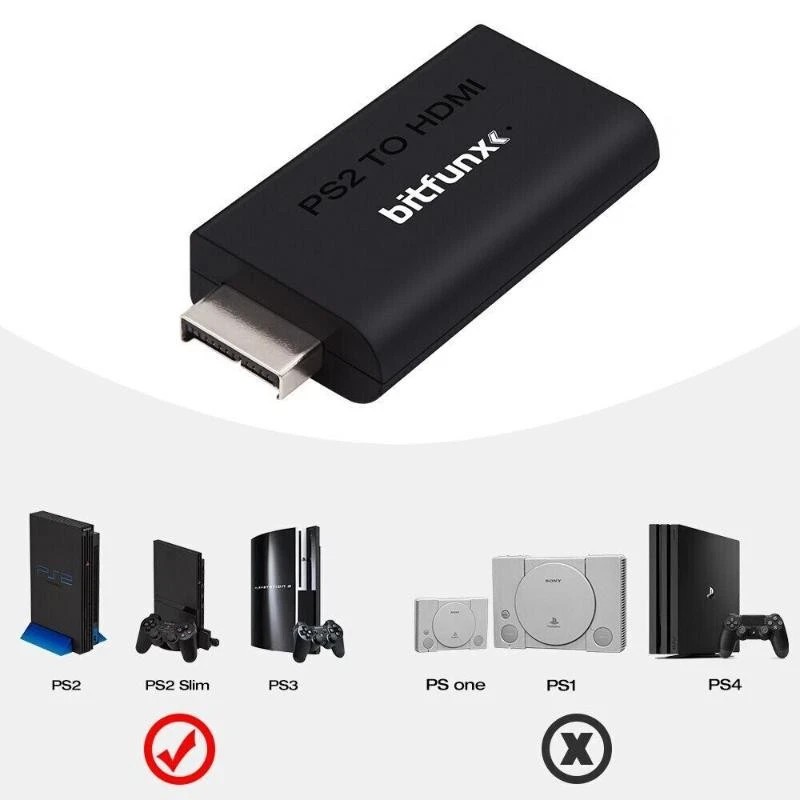 Bitfunx HDMI-compatible Converter Adapter Ypbpr Input for Sony PS2