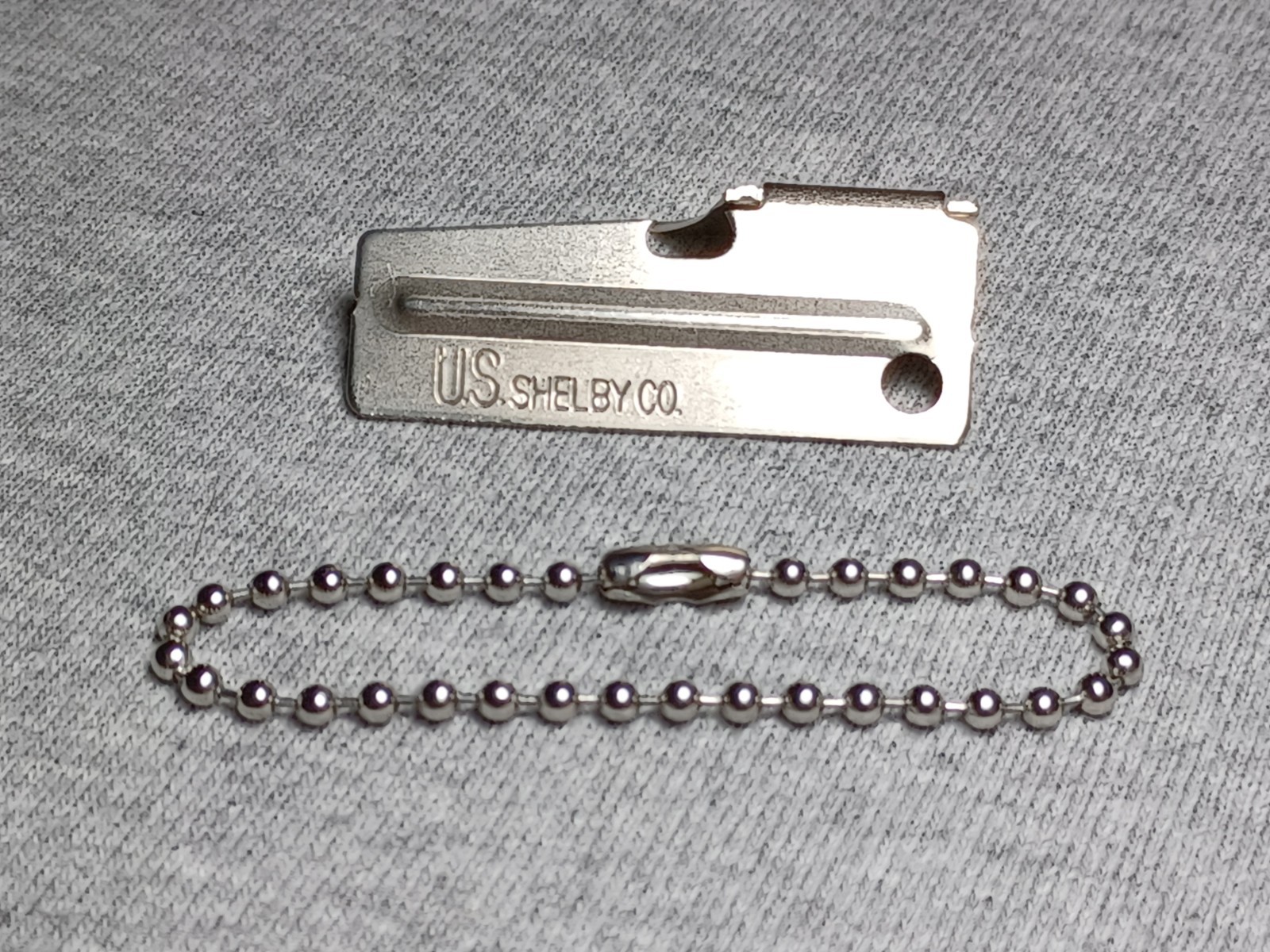 P38/P51 Original US Shelby Can Opener, Emergency Tool with Key Chain or Key Ring