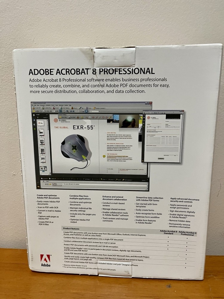 Adobe Acrobat 8 Standard software Professional 22020369 Education New open box