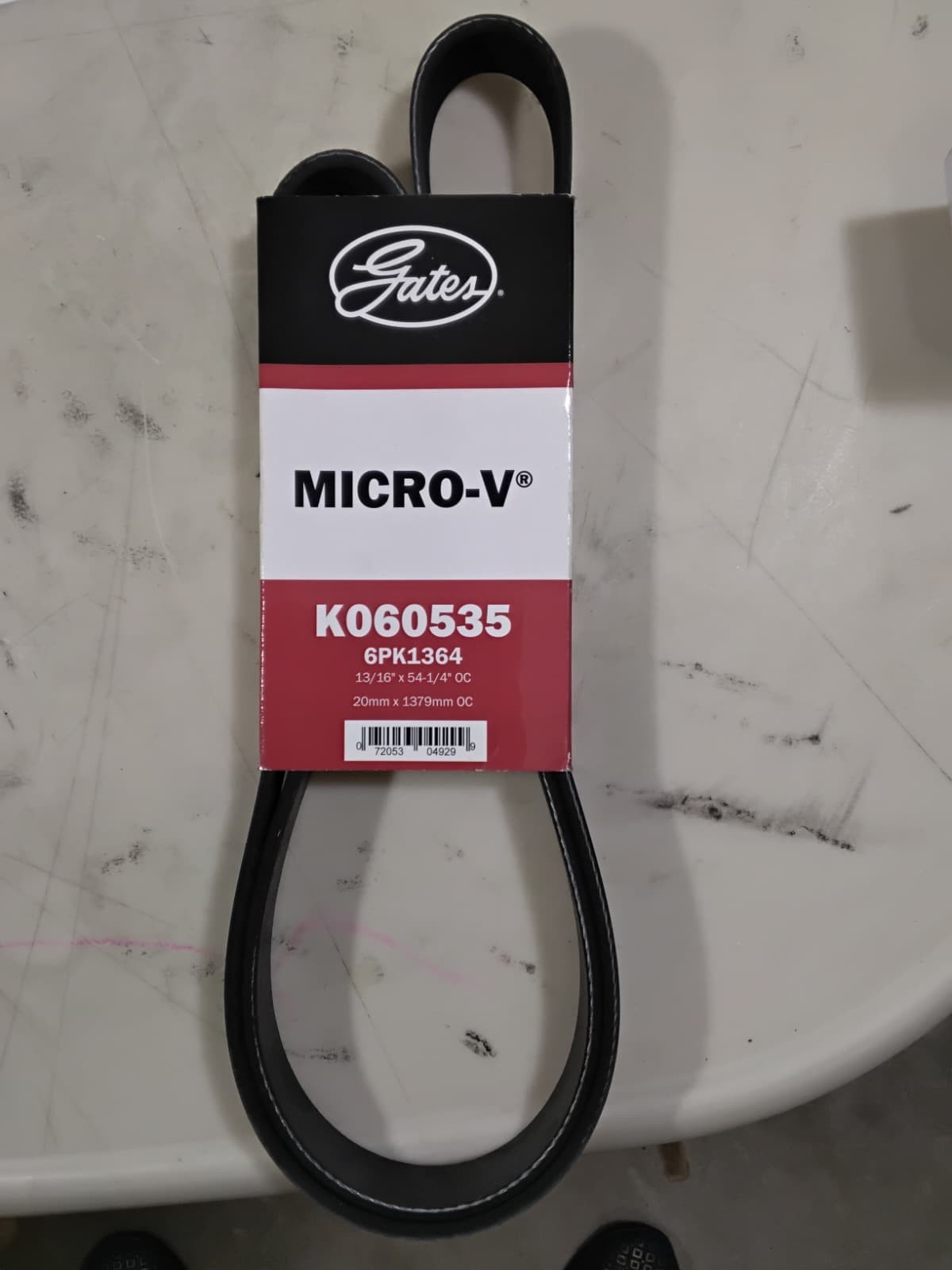 Gates K060535 Micro-V Serpentine Drive Belt