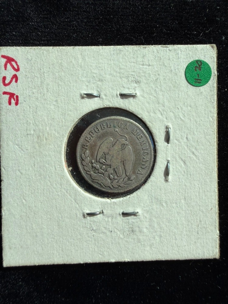Circulated 1868 Mexico Mo Silver 10 Centavos