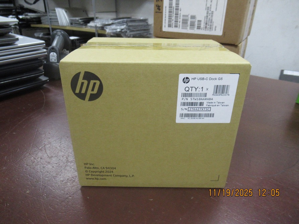 HP USB-C G5 Docking Station In Black Increased Connectivity 5TW10AA#ABA