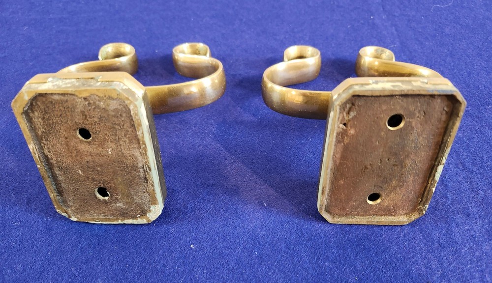 antique solid brass fireplace jacks to hold your fireplace tools