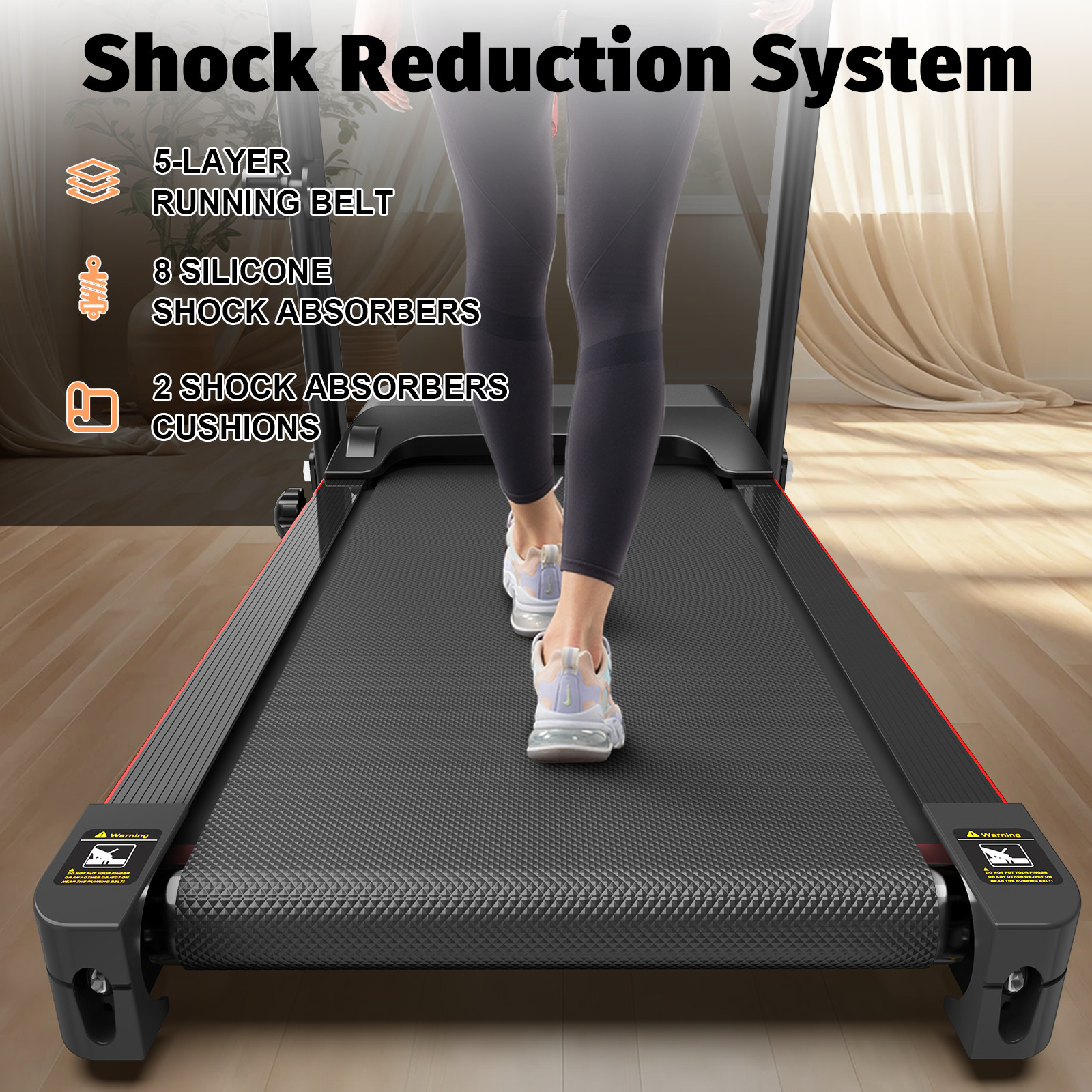 2.5 HP Foldable Treadmill for Home with Incline Electric Running Joggintreadmill