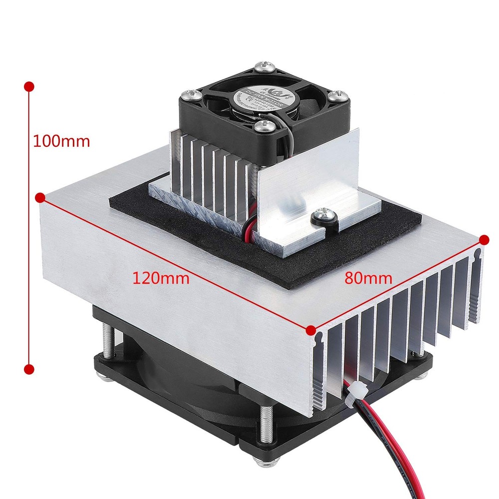 Thermoelectric Peltier Cooling System with Semiconductor Cooling System, 12 V, DC...