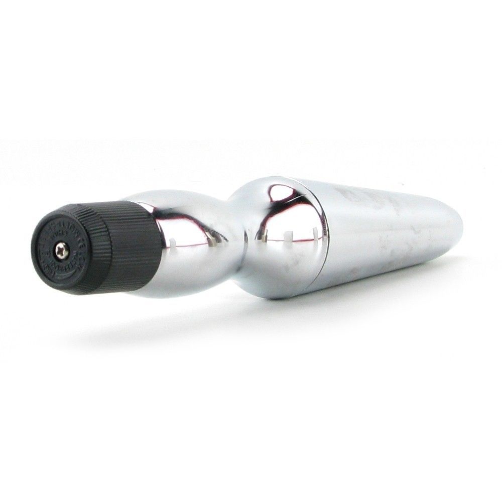 Vibrating Waterproof Anal Probe Silver - Butt Plug Vibrator